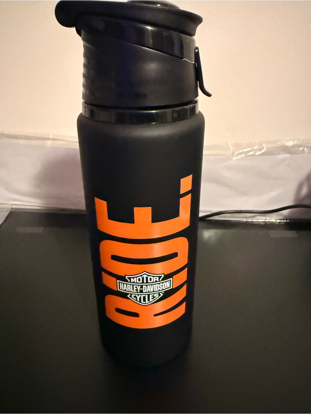 Harley-Davidson Black and Orange Insulated Water Bottle